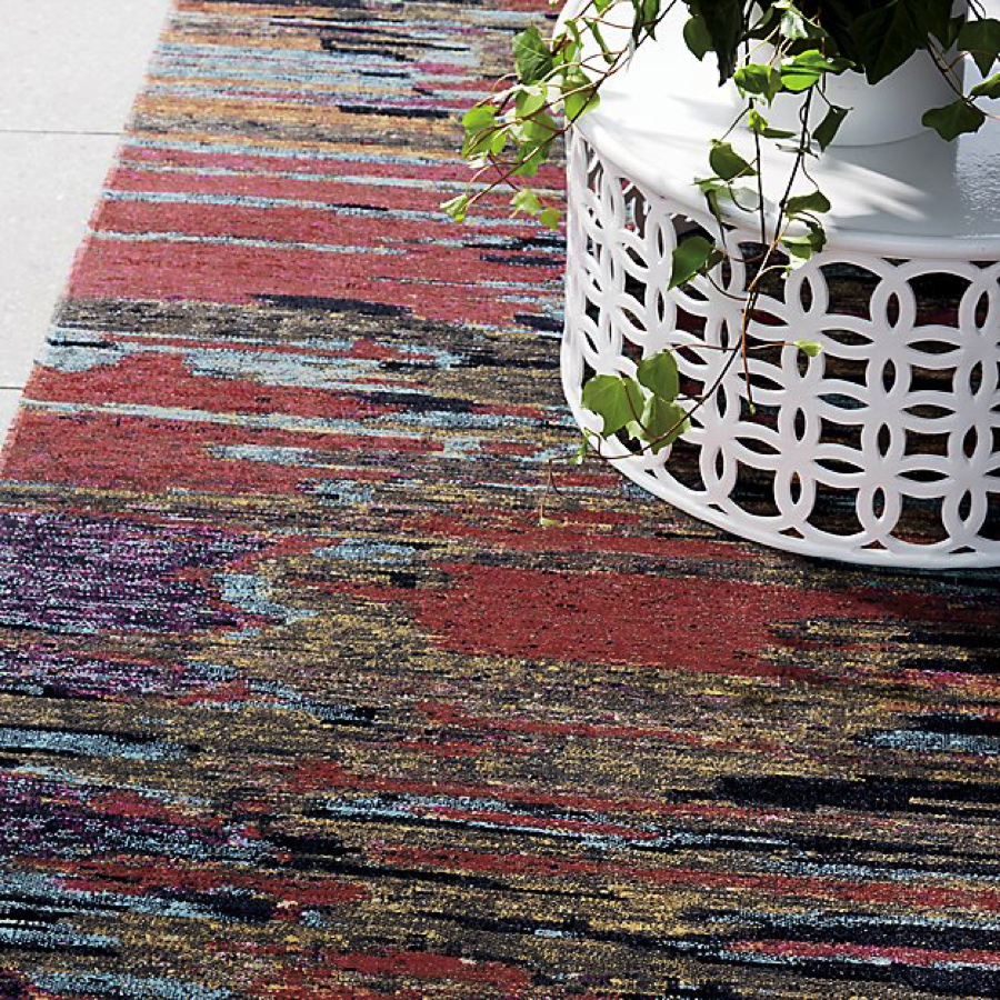 Crate and Barrel Lamond rug. Multicolored rug: How to buy an area rug; area rugs for baby boomers; area rugs for empty nesters